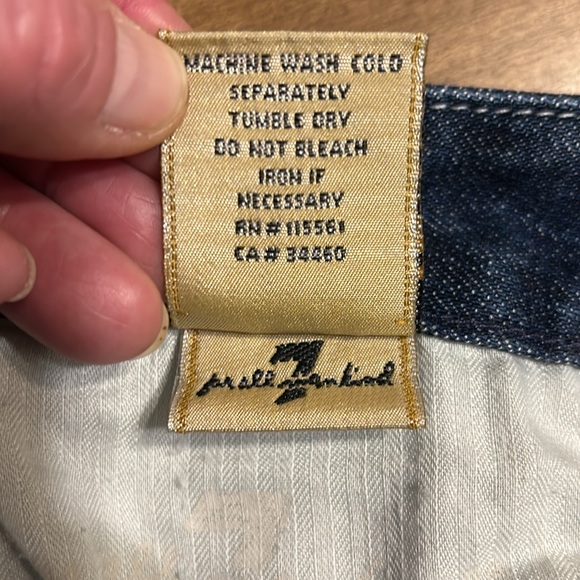 7 For All Mankind A-Pocket Flare Jeans Size 32 Dark Wash Denim - Picture 7 of 16